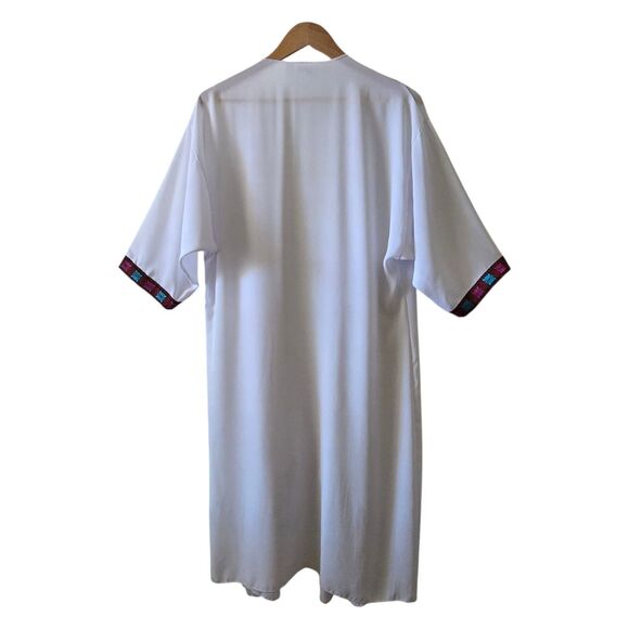 LuLaRoe Shirley Kimono Duster. White. Sheer. Embroidered Sleeve. M Fits XL - 2X - Picture 5 of 8